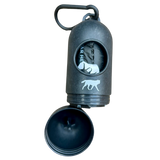 compostable plant-based dog poop bags + bamboo dispenser