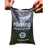 compostable plant-based dog poop bags + bamboo dispenser