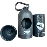 compostable plant-based dog poop bags + bamboo dispenser