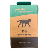 compostable plant-based dog poop bags + bamboo dispenser