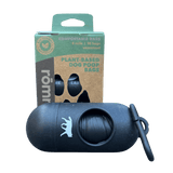 compostable plant-based dog poop bags + bamboo dispenser